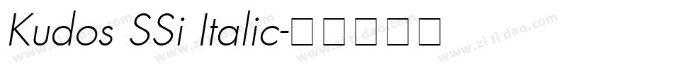Kudos SSi Italic字体转换